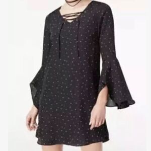 The Edit By Seventeen Star-Printed Lace-Up Chiffon